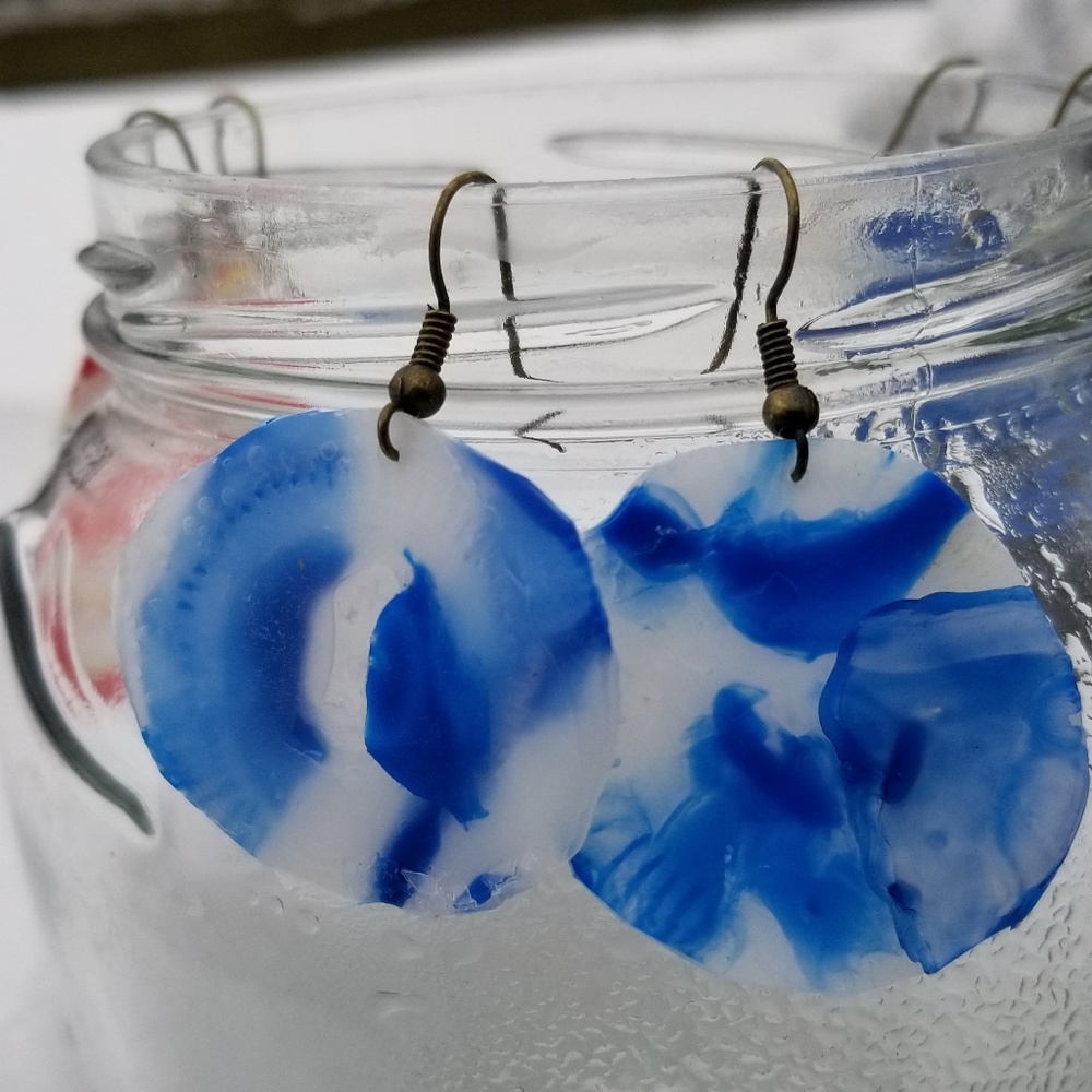 Abstract Earrings Upcycled